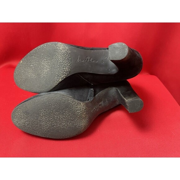 Sam Edelman Women’s Black Leather Zip Ankle Booties Suede Heel Boots size 8.5 - Picture 6 of 6